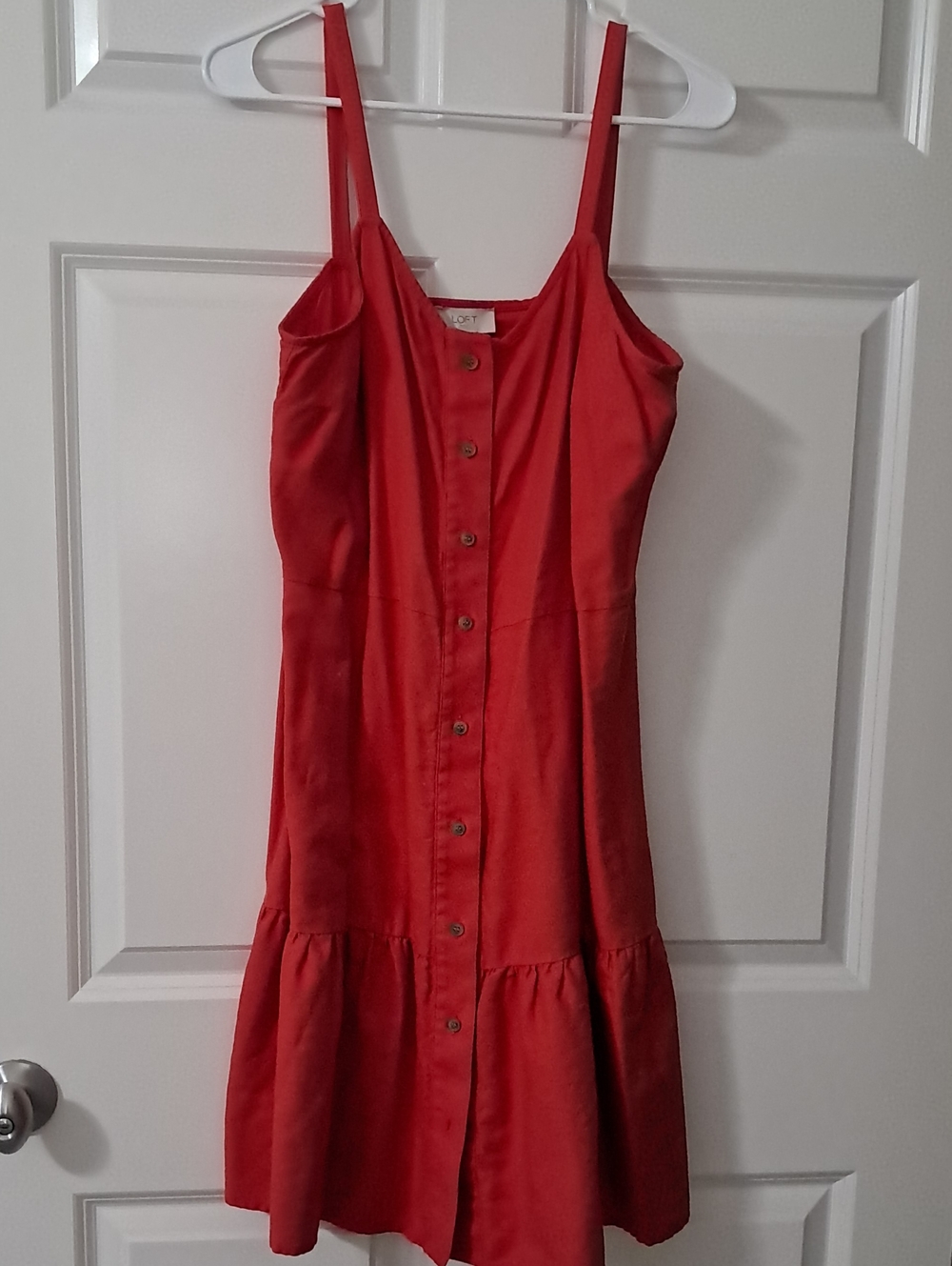 Button-Front Red Sundress